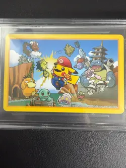 Pokemon Mario Pikachu Deck 2016 Playing Card Queen On Clubs BGS 10 Black Label - Image 3