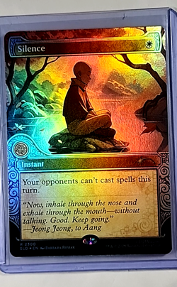 2025 MTG Magic the Gathering Secret Lair Drop Avatar Airbender Foil 2300 Silence - Image 1