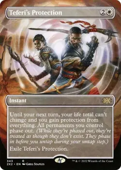 MTG x1 *BORDERLESS FOIL* TEFERI'S PROTECTION Double Masters 2022 NM/M - Image 1