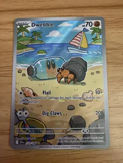 Pokemon Dwebble Illustration Rare Full Art Holo 129/086 Sv: Black Bolt 70 HP - Image 1