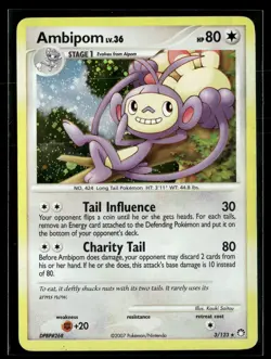 Ambipom 3/123 Mysterious Treasures Rare Holo Pokemon - Image 1