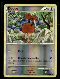Doduo 45/90 HGSS Undaunted Reverse Holo Common Pokemon - Image 1