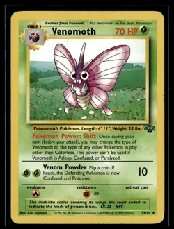 Venomoth 29/64 Jungle Rare Pokemon - Image 1