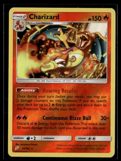 Charizard 14/181 Team Up Reverse Holo Rare Pokemon - Image 1