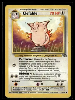Clefable 17/64 Jungle Rare Pokemon - Image 1