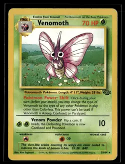 Venomoth 29/64 Jungle Rare Pokemon - Image 1