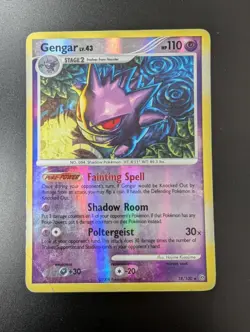Pokemon TCG - Gengar 18/100 Stormfront Reverse Holo Rare Card DMG - Image 1