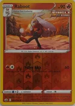 Raboot 027/198 Uncommon Chilling Reign Pokemon Reverse Holo Near Mint - Image 1