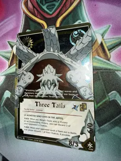 Bandai Three Tails Turtle Spirit Animal Holo Naruto CCG Card 814 8/3 2007 - Image 1