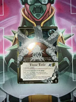 Bandai Three Tails Turtle Spirit Animal Holo Naruto CCG Card 814 8/3 2007 - Image 2