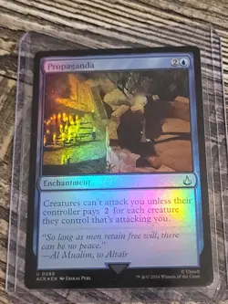 Pristine MTG Magic Enchantment Propaganda Foil UB: Assassin's Creed U 0085 NM - Image 1