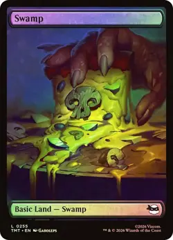 Foil Swamp (Full Art) Pizza [TMNT] MTG - Image 1