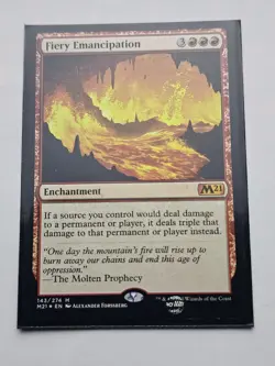 Mtg - Fiery Emancipation (Foil) - Core Set 2021 (M21) - Mythic - #143 - NM - Image 1