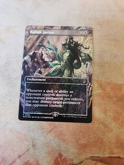 Karmic Justice Anime Borderless Confetti FOIL Wilds Of Eldraine Enchanting Tales - Image 1