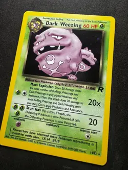Pokemon TCG Dark Weezing Team Rocket 14/82 Holo Unlimited Rare Card - Image 2