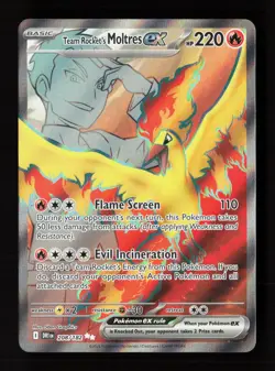 Team Rocket's Moltres ex 208/182 Ultra Rare Destined Rivals Pokemon Near Mint - Image 1