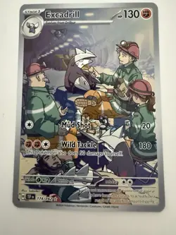 Pokemon Excadrill Temporal Forces Illustration Rare 174/162 - Image 1