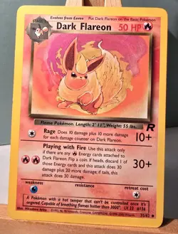 Pokemon Dark Flareon Team Rocket Uncommon 35/82 - Image 1