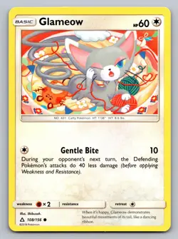 Glameow 108/108 Common Ultra Prism Lightly Played - Image 1