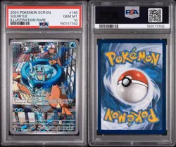 2024 POKEMON SCR EN-STELLAR CROWN ILLUSTRATION RARE #148 SQUIRTLE PSA 10 - Image 3