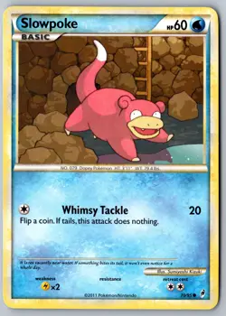 Pokemon: Slowpoke Common Call of Legends 70/95 LP+/NM - Image 1