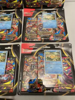 Pokemon Lot Of 10 Mega Evolution Psyduck 3-Pack Blisters SEALED - Image 3