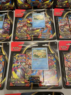 Pokemon Lot Of 10 Mega Evolution Psyduck 3-Pack Blisters SEALED - Image 4