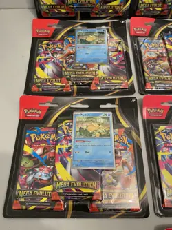 Pokemon Lot Of 10 Mega Evolution Psyduck 3-Pack Blisters SEALED - Image 5