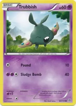 Pokemon TCG Plasma Storm Trubbish 64/135 LP - Image 1