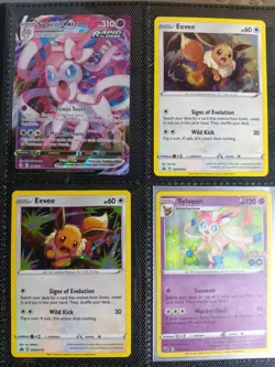 Eevee pokemon cards Lot of 9. Sylveon Vmax and Espeon - Image 2