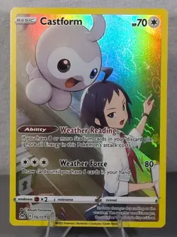 Pokemon Castform Ultra Rare Swsh11: Lost Origin Full Art Holo TG11/TG30 70 HP - Image 1