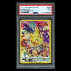 Pokemon Card Pikachu 160/159 Full Art Crown Zenith SWSH12.5 PSA 9 English - Image 1