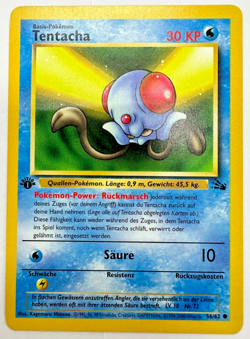 Pokemon Karte TCG Tentacha 56/62 1. Fossil No Holo Rare Vintage WOTC EX DE - Image 1
