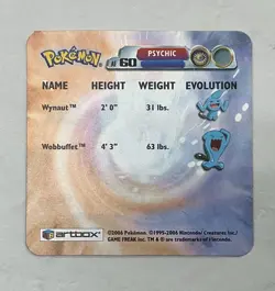 Artbox Pokemon Advanced Action Flipz (2006) AF60 Wynaut & Wobbuffet NM - Image 2