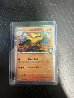 pokemon destined rivals ETHAN'S TYPHLOSION Staff Promo 034/182 HOLO NM - Image 1
