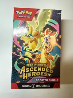 Pokemon TCG Mega Evolution Ascended Heroes Booster Bundle 6 Packs Sealed - Image 2
