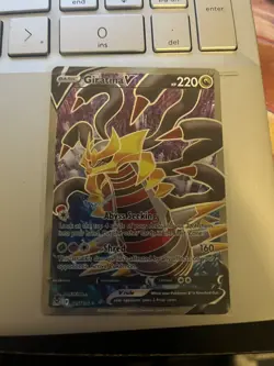 Pokemon TCG Giratina v 185/196 Lost Origin 2022 Full Art Holo Rare Card - NM - Image 1