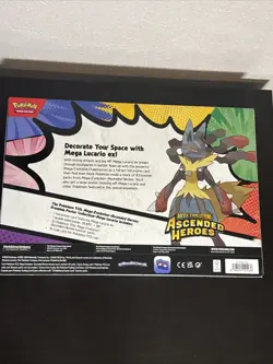 Pokemon Ascended Heroes Mega Evolution Lucario ex Premium Poster Collection - Image 2