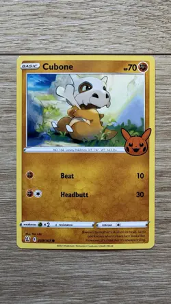 Pokemon Cubone 069/163 - Trick or Trade 2023 Common Regular Card NM - Image 1