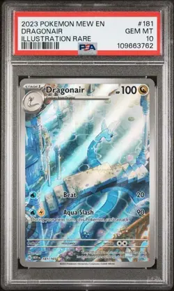 2023 DRAGONAIR 181 psa 10 ILLUSTRATION RARE POKEMON MEW EN-151 #181 - Image 1