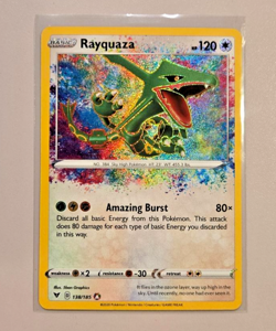 Pokemon Rayquaza 138/185 Sword & Shield Vivid Voltage Amazing Rare Card - Image 1