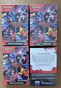 4x Pokemon SCARLET VIOLET DESTINED RIVALS Booster Bundle NEW 24 total bstrs - Image 1