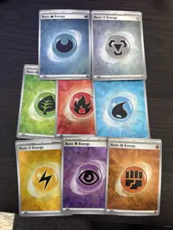 Terapagos UPC: 8x Basic Energy Set [Cracked Ice Holo] Promo Pokemon TCG NM/M - Image 1