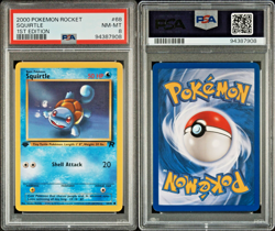 SQUIRTLE 2000 Pokemon Rocket 1st Edition #68 PSA 8 - Image 1