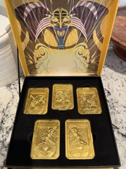 Yugioh Exodia The Forbidden One Limited Edition 24k Gold-Plated Set New Sealed - Image 1