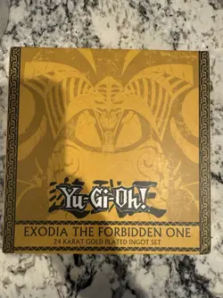 Yugioh Exodia The Forbidden One Limited Edition 24k Gold-Plated Set New Sealed - Image 2