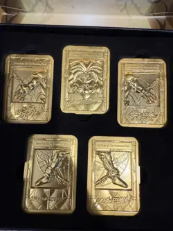 Yugioh Exodia The Forbidden One Limited Edition 24k Gold-Plated Set New Sealed - Image 3