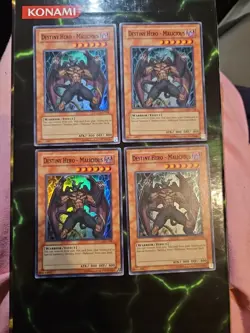 YuGiOh Destiny HERO - Malicious DLG1-EN108 Super Rare LP - Image 1