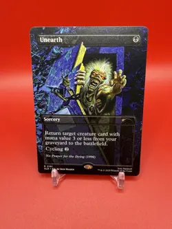 MTG Unearth 2191 Secret Lair Drop Series Iron Maiden Album Art NM - Image 1