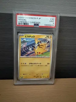 Pikachu 197/SV-P Gym Event Campaign Promo Japanese PSA 9 Pokemon 2024 - Image 1